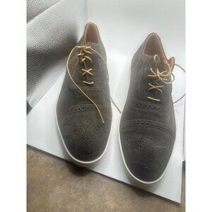 Allen Edmonds Strand Suede Oxford Shoes Gray Size 11 E Mens Dress Casual Leather